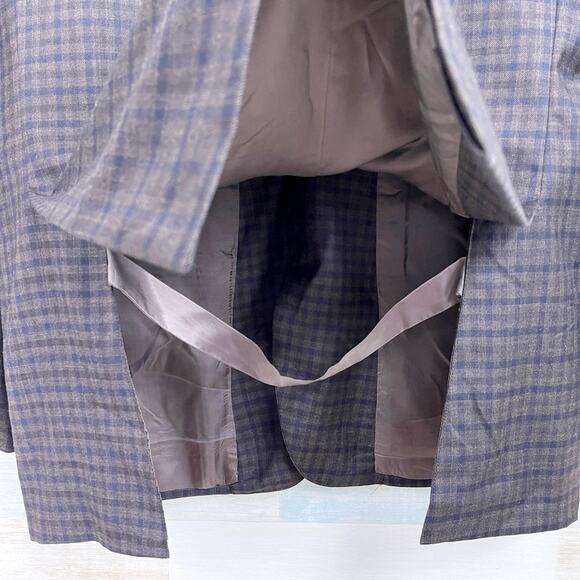 Brooks Brothers E Thomas Regent Sport Coat Brown Plaid Wool Cashmere Mens 42R - Picture 7 of 11